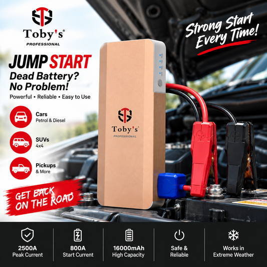 Toby's X19 PRO Jump Starter & Tyre Inflator | جهاز اشتراك بطارية ومنفاخ تاير توبيز X19 PRO