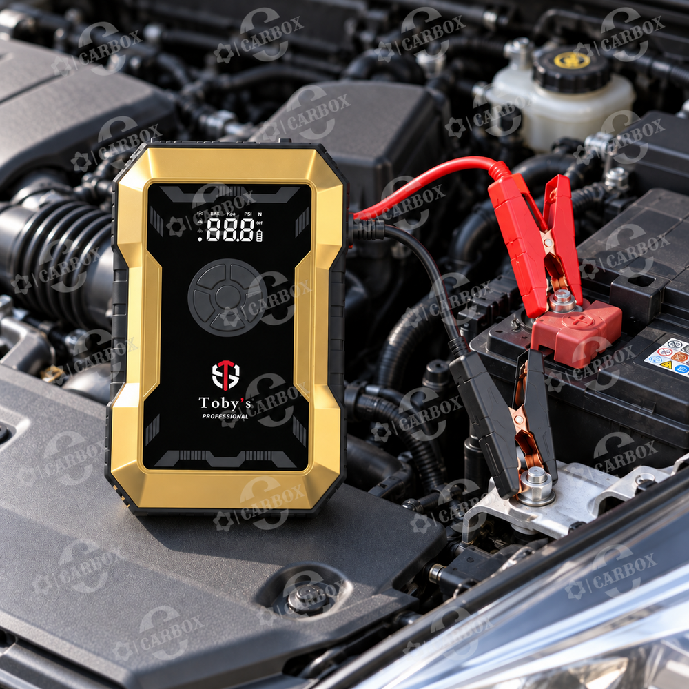 Toby's X21 connected for car jump-starting